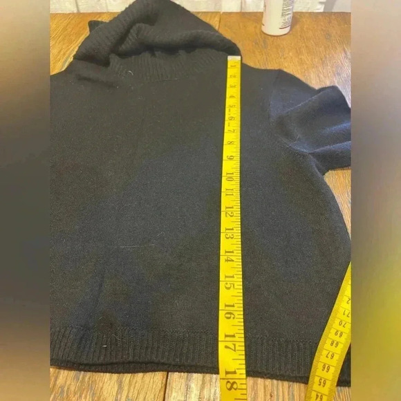 📍MADEWELL ⚠️ Black Wool-Blend Cropped Turtleneck Sweater – Size M - Picture 4 of 7